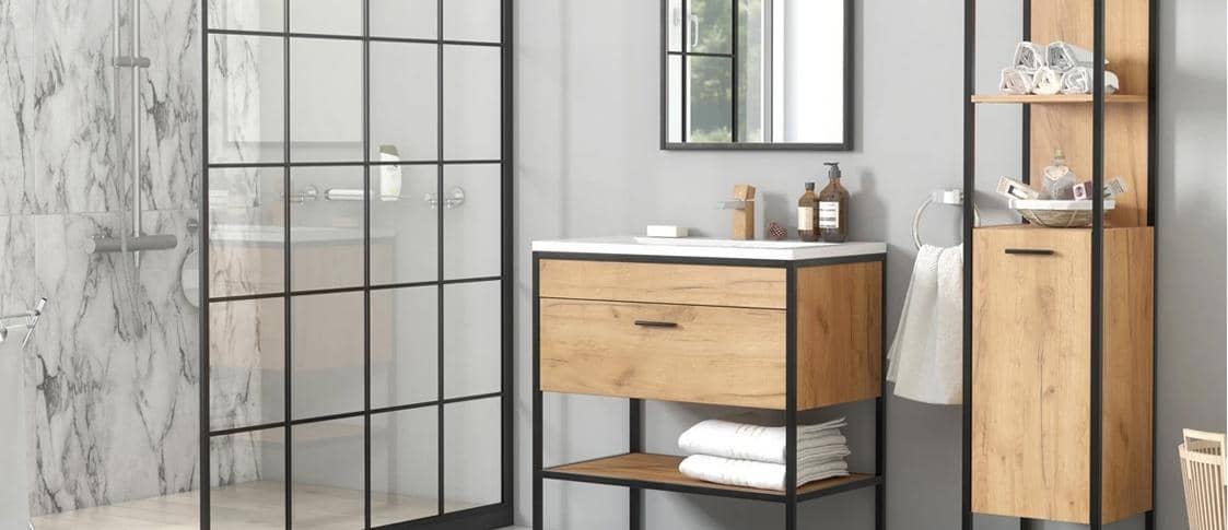 Accesorios de baño en color negro